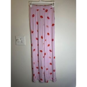 Skims Sleep Soft Lounge Pants Cherry Blossom Lipstick Size XXS NWT